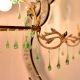 Green Glass Chandelier Drop Ornaments - Christmas Tree Ornaments - Set of 20